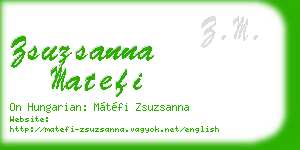 zsuzsanna matefi business card