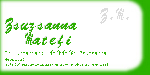 zsuzsanna matefi business card